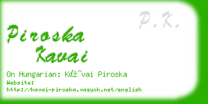 piroska kavai business card